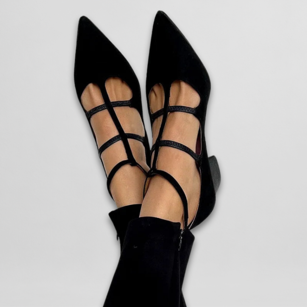 Valeska | Pointed Strap Pumps
