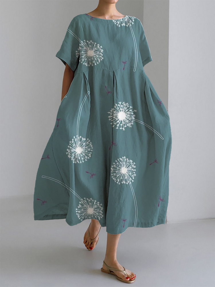AURORA | Maxi dress with beautiful dandelion print