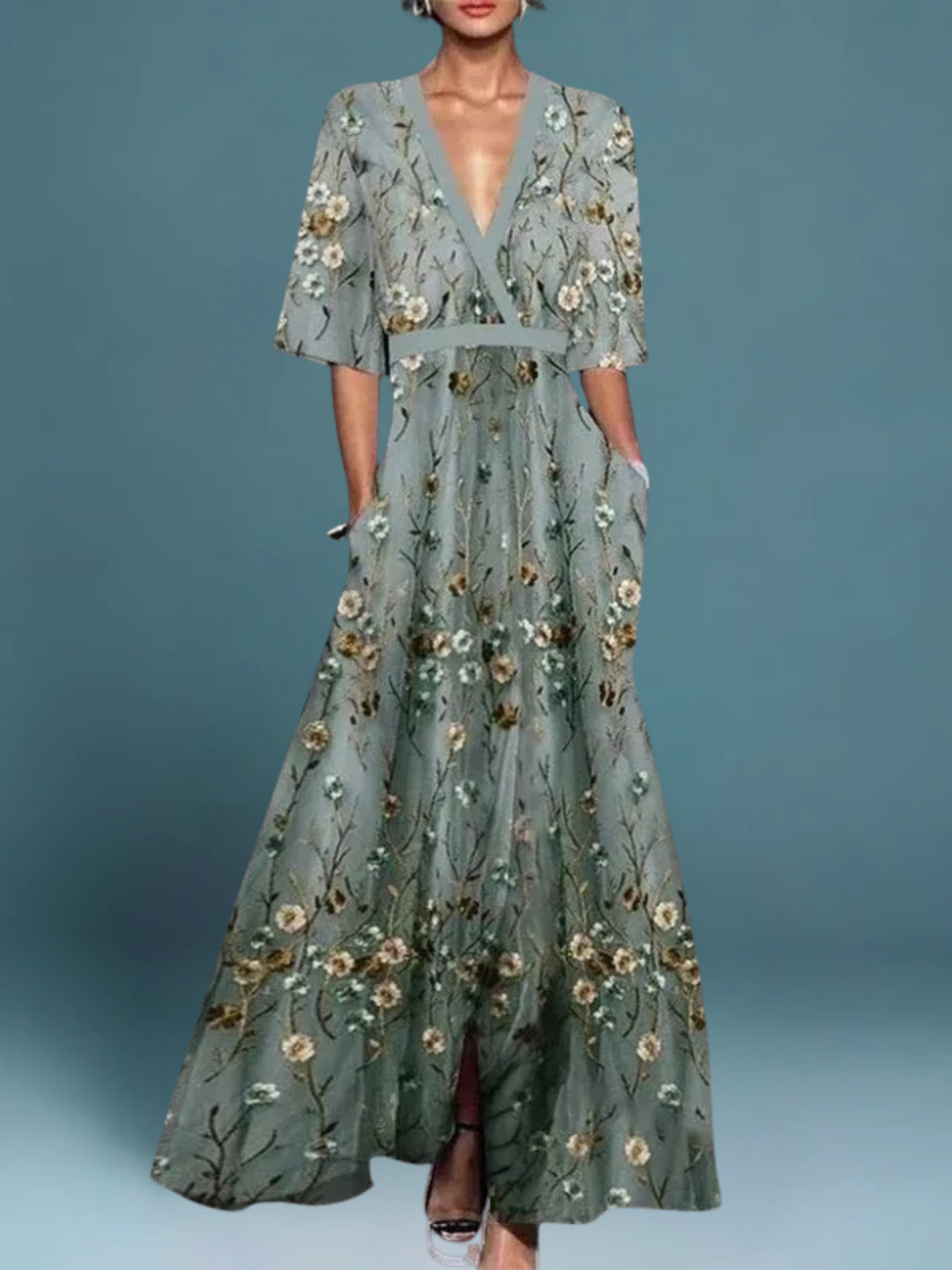 Isabella | Elegant Floral Maxi Dress
