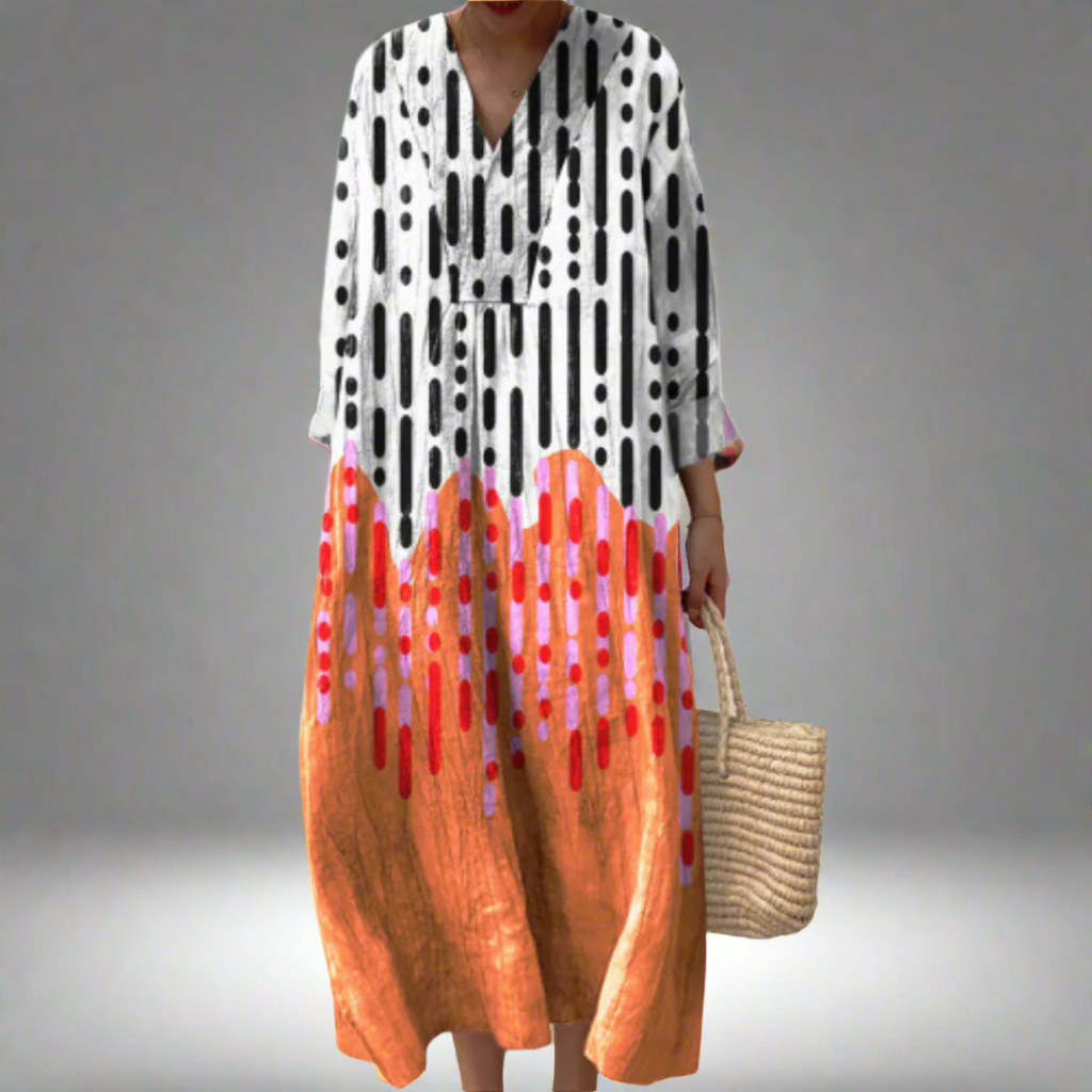 Alma | Elegant Geometric Dress