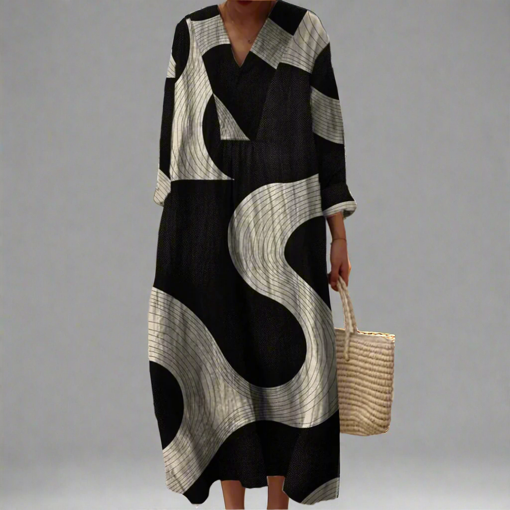 Karen | Elegant Geometric Dress