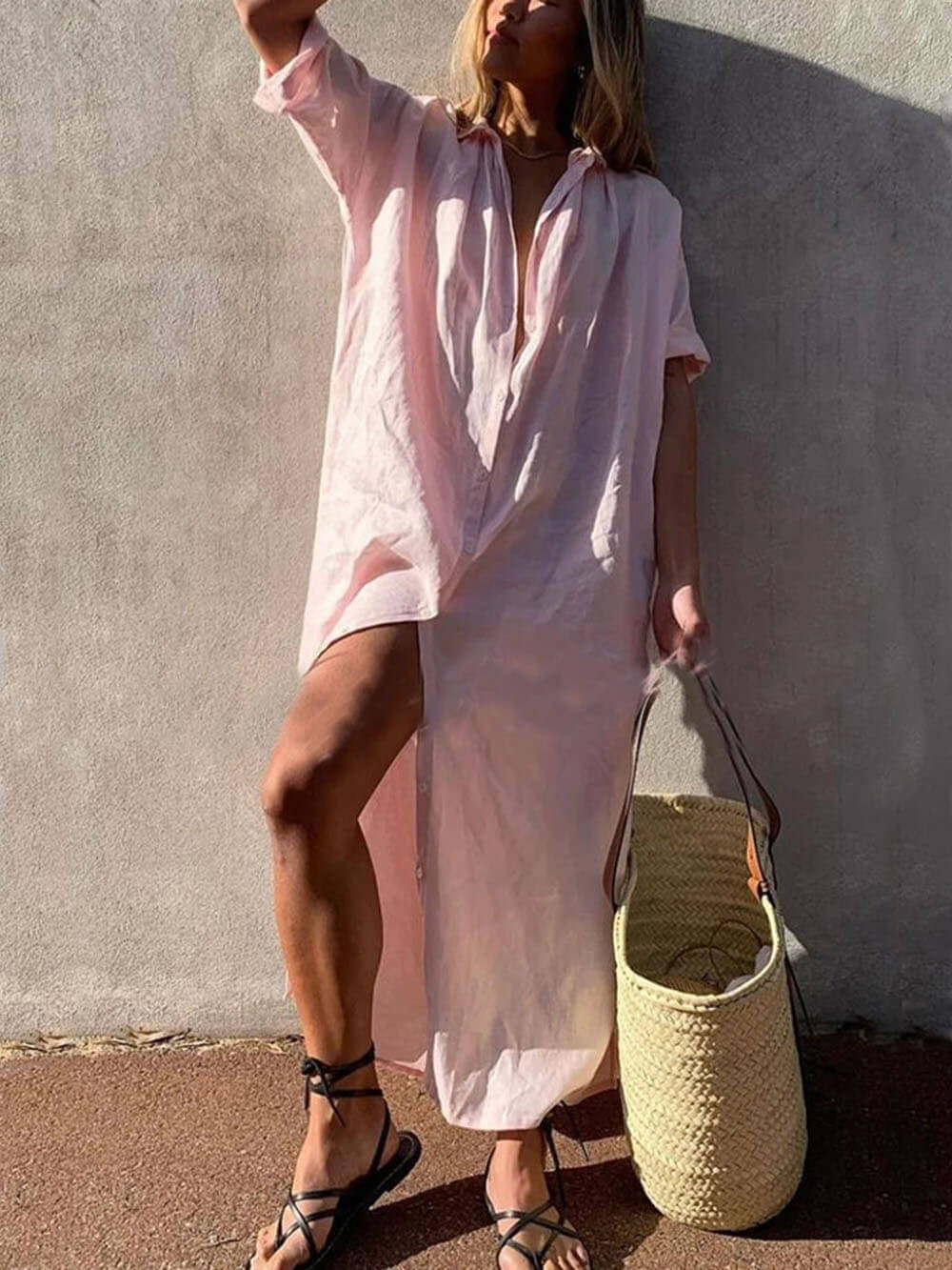 Grace | Maxi Shirt Dress
