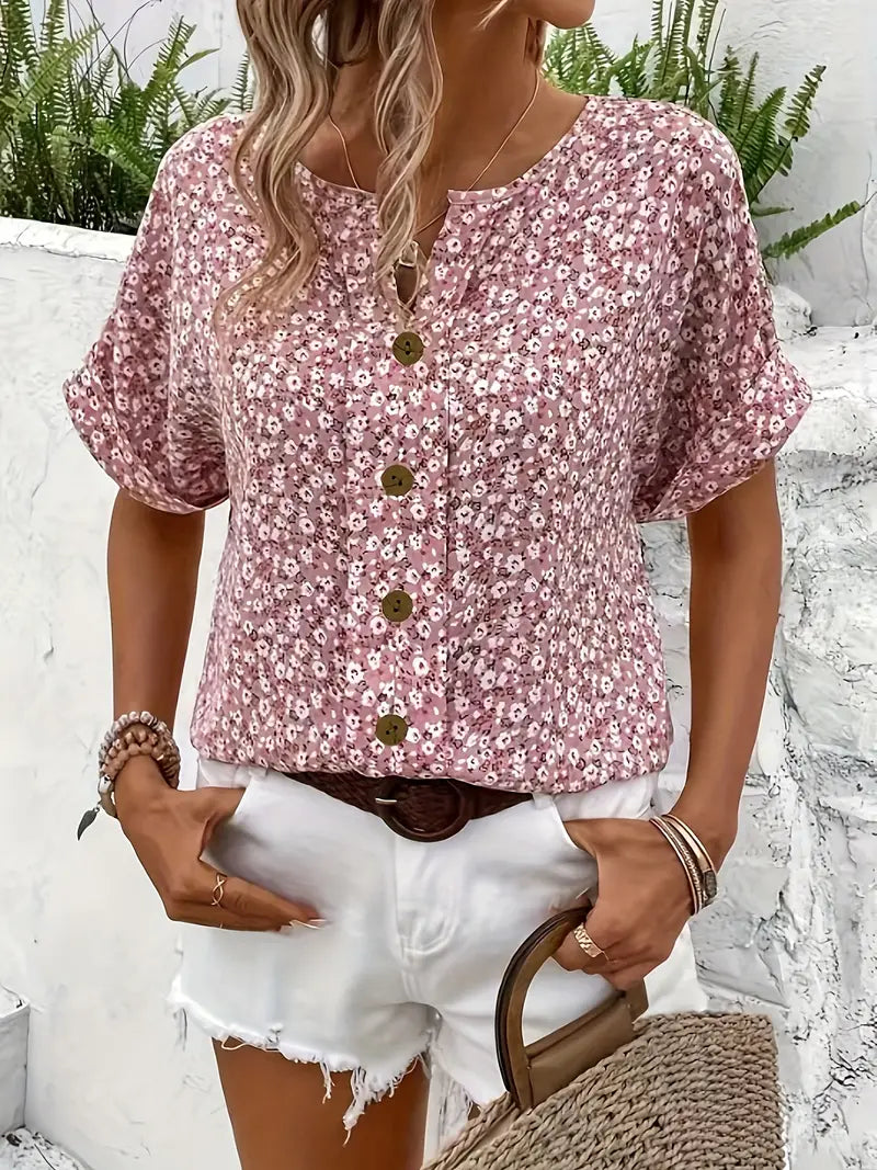 Verna | Elegant Blouse With Floral Print