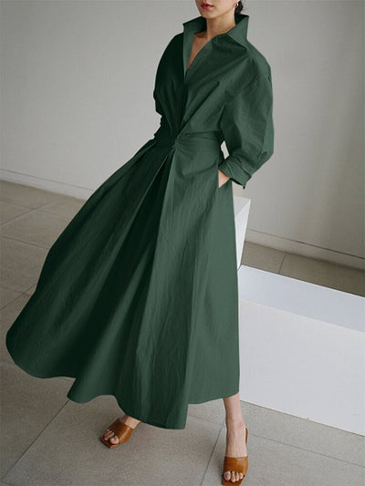 Brynn | Chic Polo Collar A-Line Swing Dress