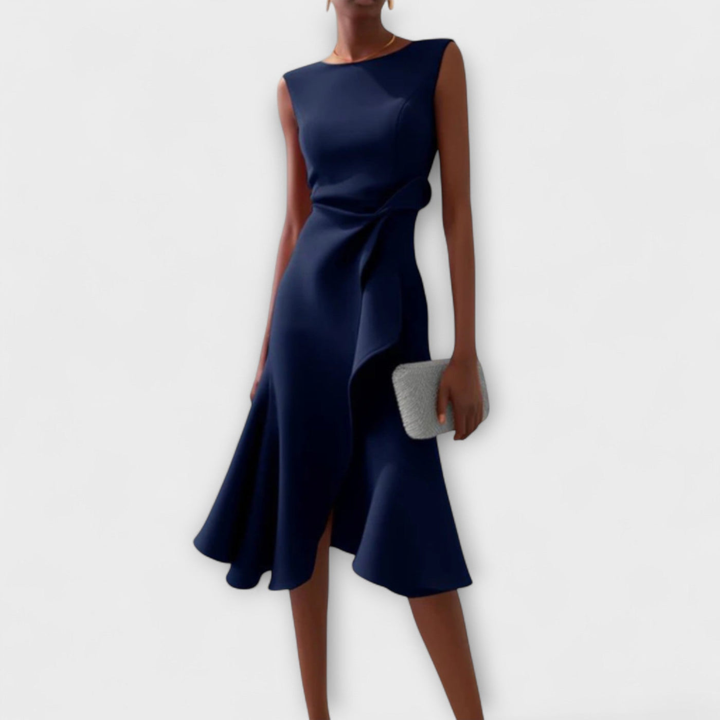 Cornelia | Pleated Asymmetrical Midi Dress