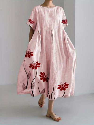 Rosalie | Summery Loose Dress with Enchanting Botanical Print