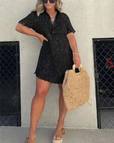 Vera | Elegant Denim Shirt Dress