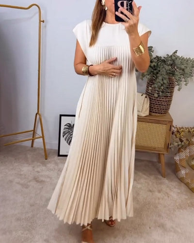 Sophia | Elegant Spliced Pleated Maxi Dress