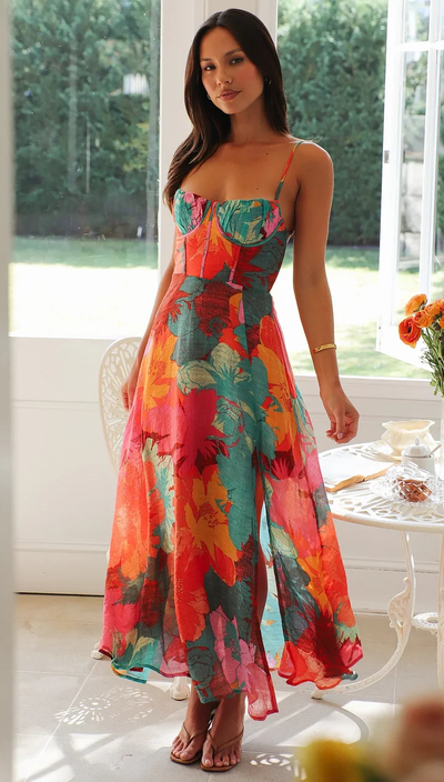 Julia | Sexy Strap Floral Print Dress