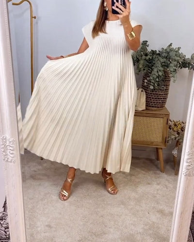 Sophia | Elegant Spliced Pleated Maxi Dress