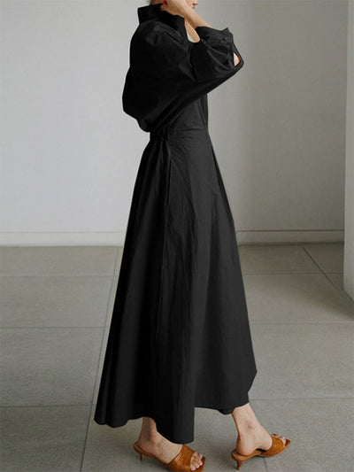 Brynn | Chic Polo Collar A-Line Swing Dress