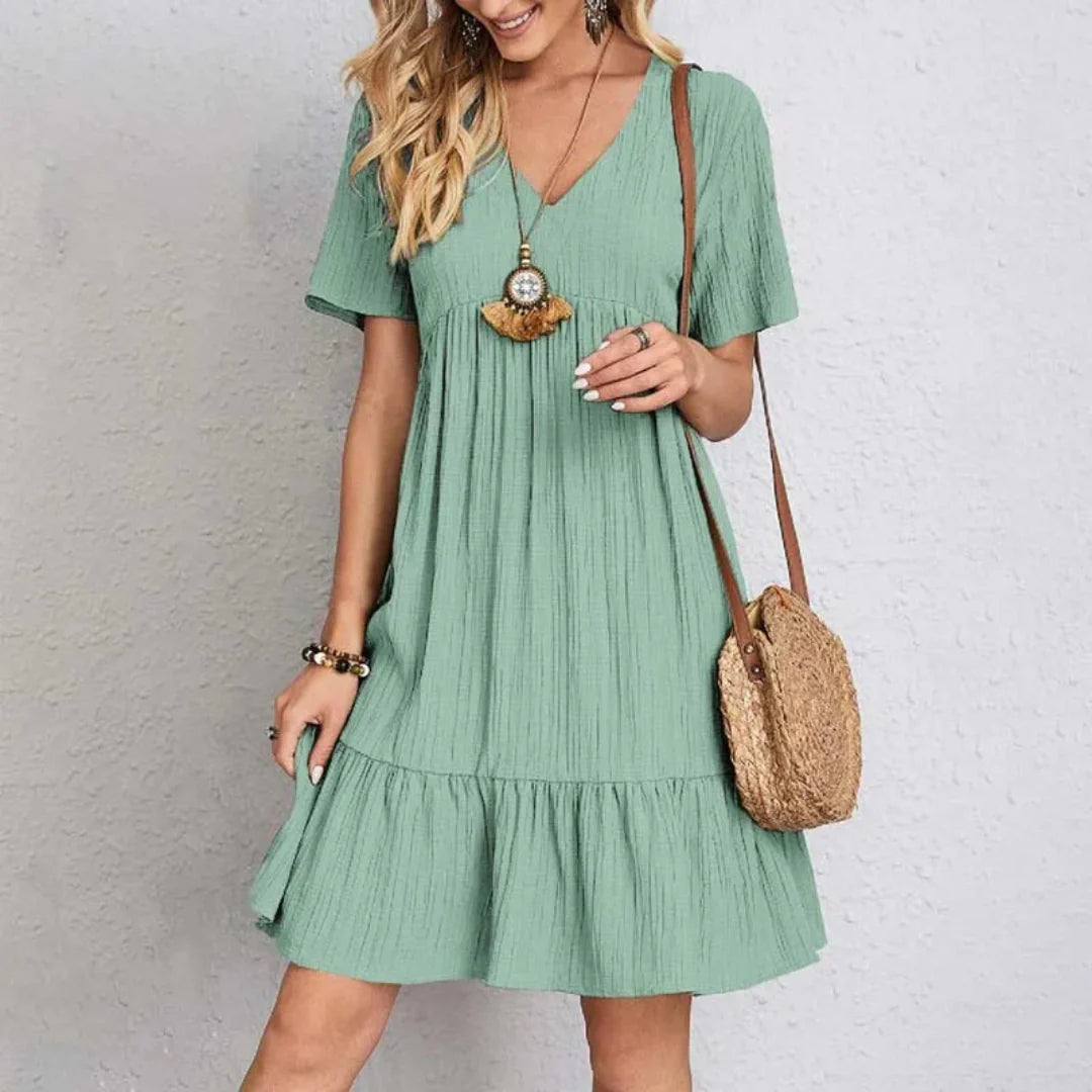 Sylvia | Elegant V-Neck Mini Dress