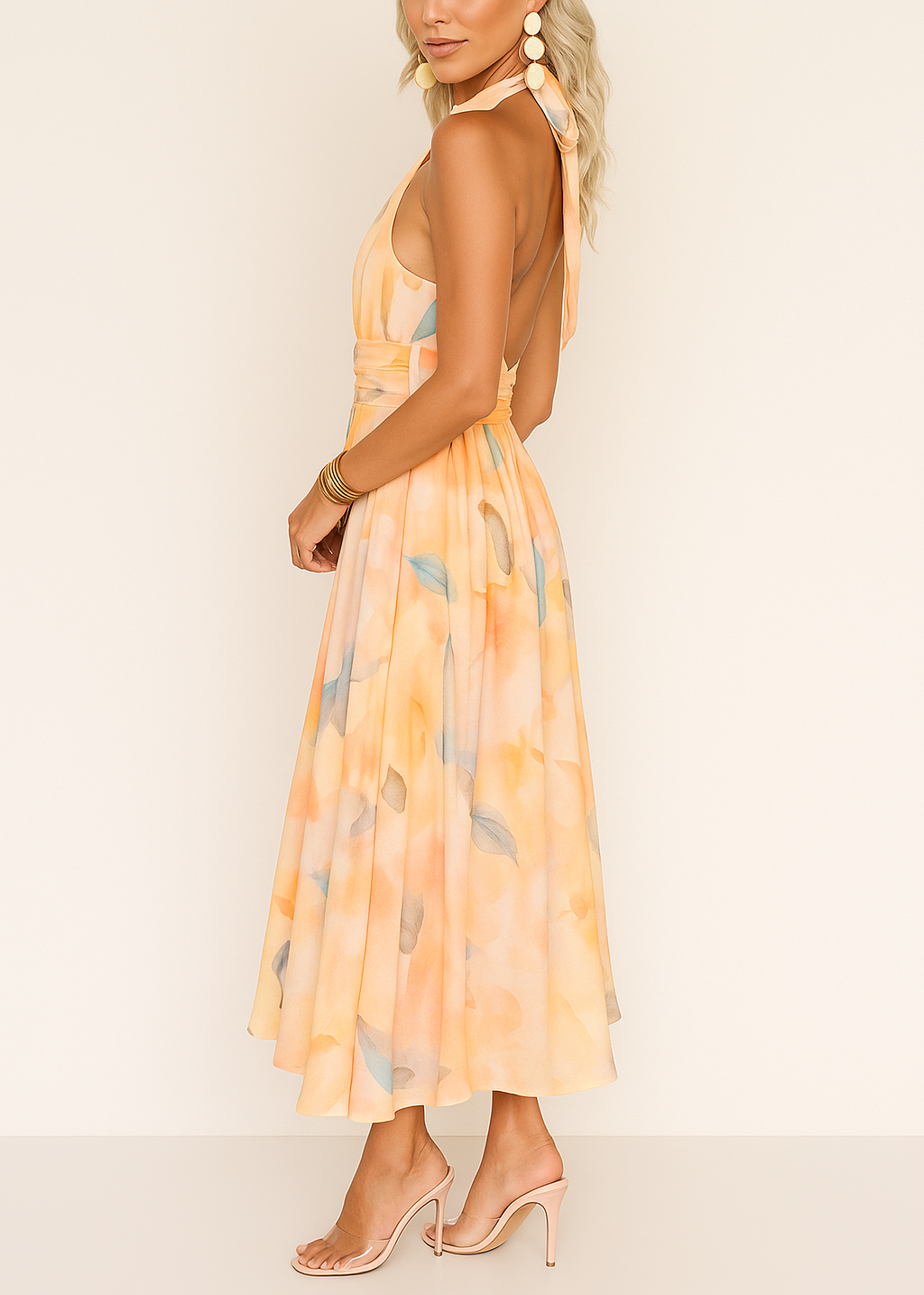 Bella | Pastel Dream Flowing Maxi Dress