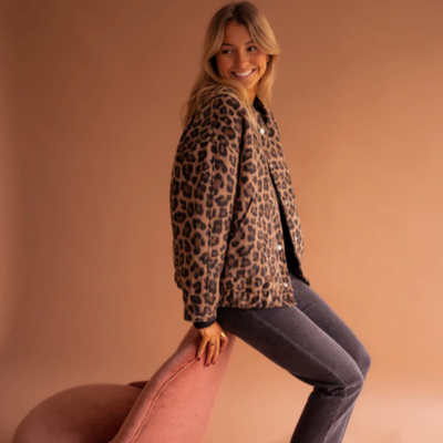 Devina | The Leopard Bomber Jacket