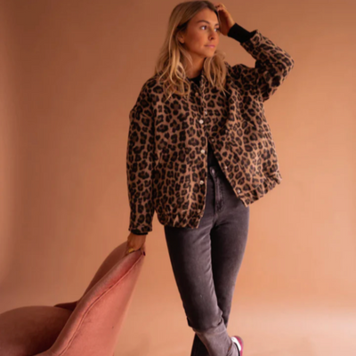 Devina | The Leopard Bomber Jacket