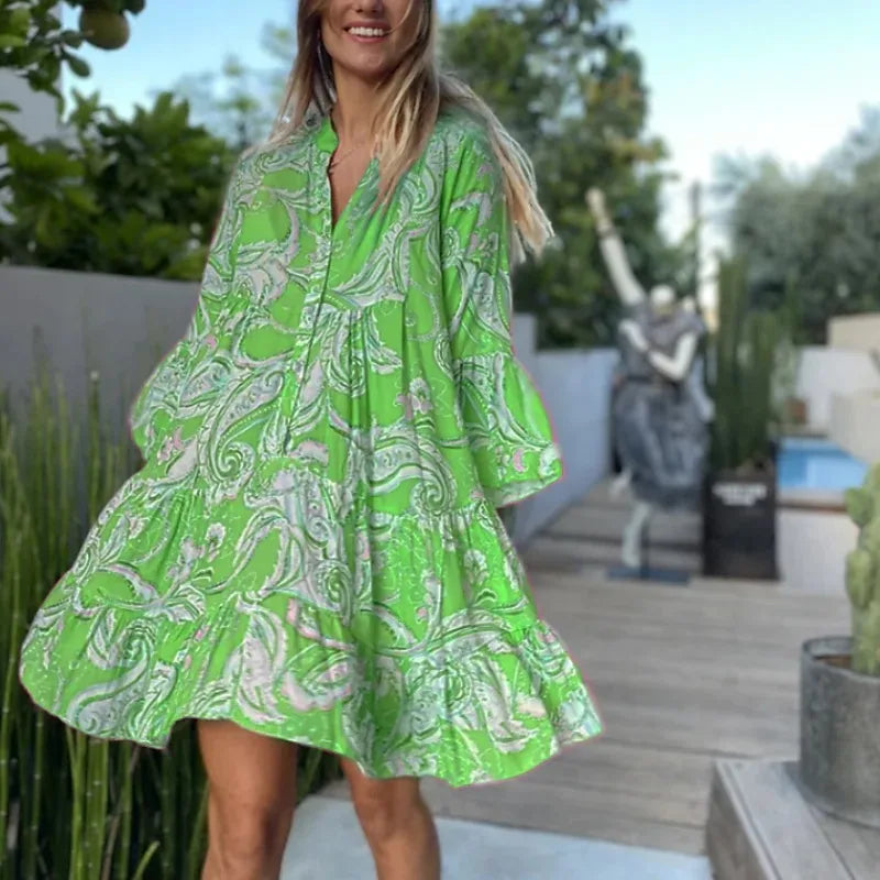 Aveline | Boho Bloom Midi Dress
