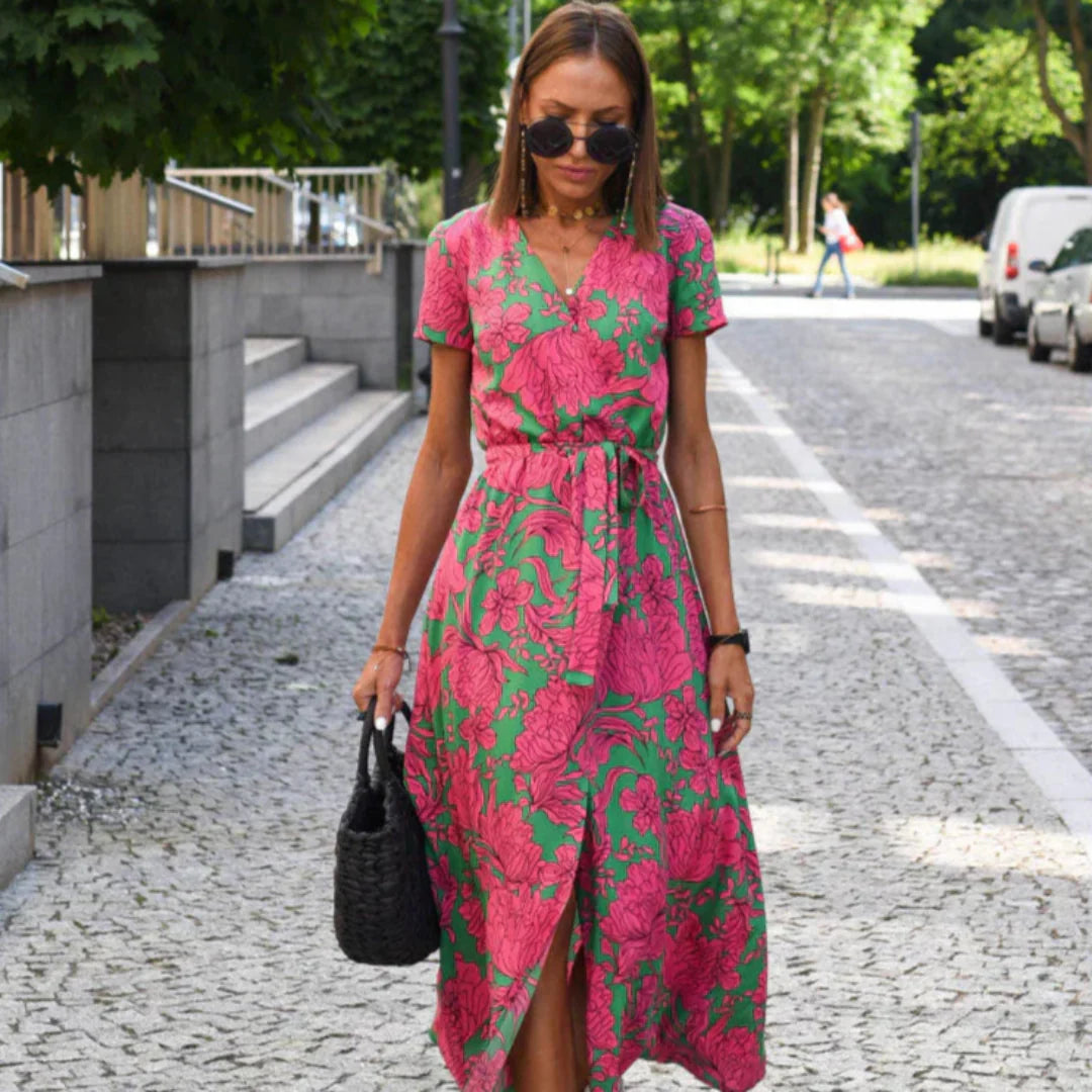 Rolien | Elegant V-neck Dress