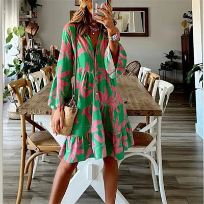 Aveline | Boho Bloom Midi Dress