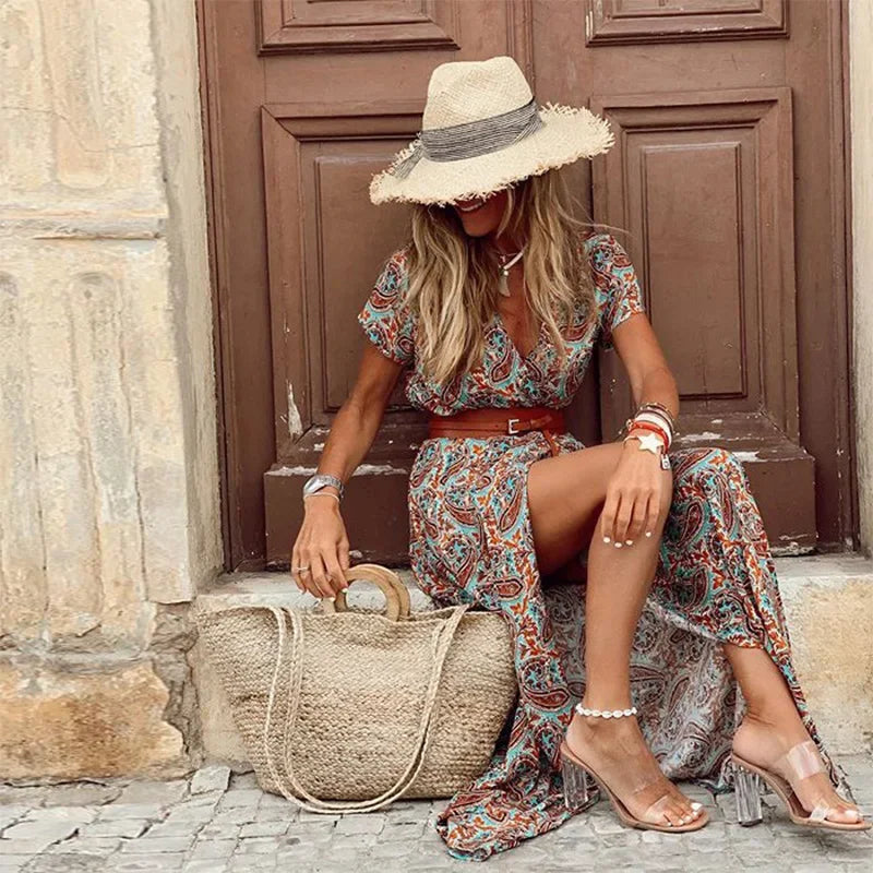 Luna | Elegant Bohemian Maxi Dress