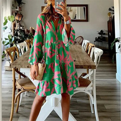 Aveline | Boho Bloom Midi Dress