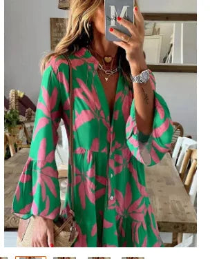 Aveline | Boho Bloom Midi Dress