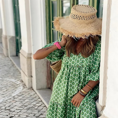 Mabel | Breezy High-Low Geometric Print Dress