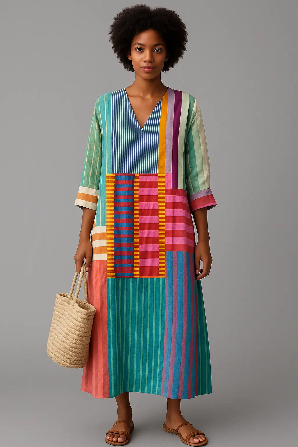 Josephine | Dress with Geometric Patterns
