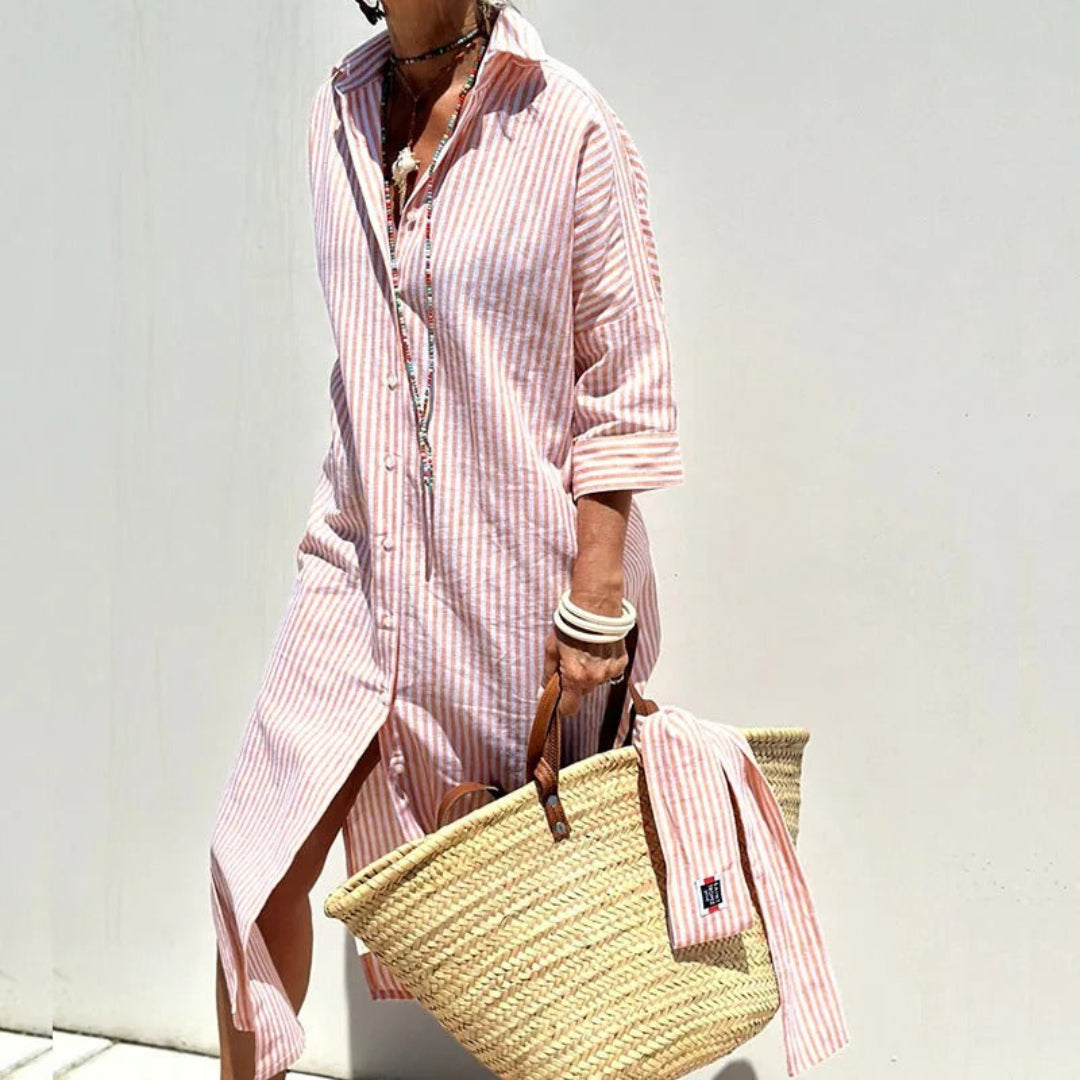 Amelie | Elegant Striped Summer Dress