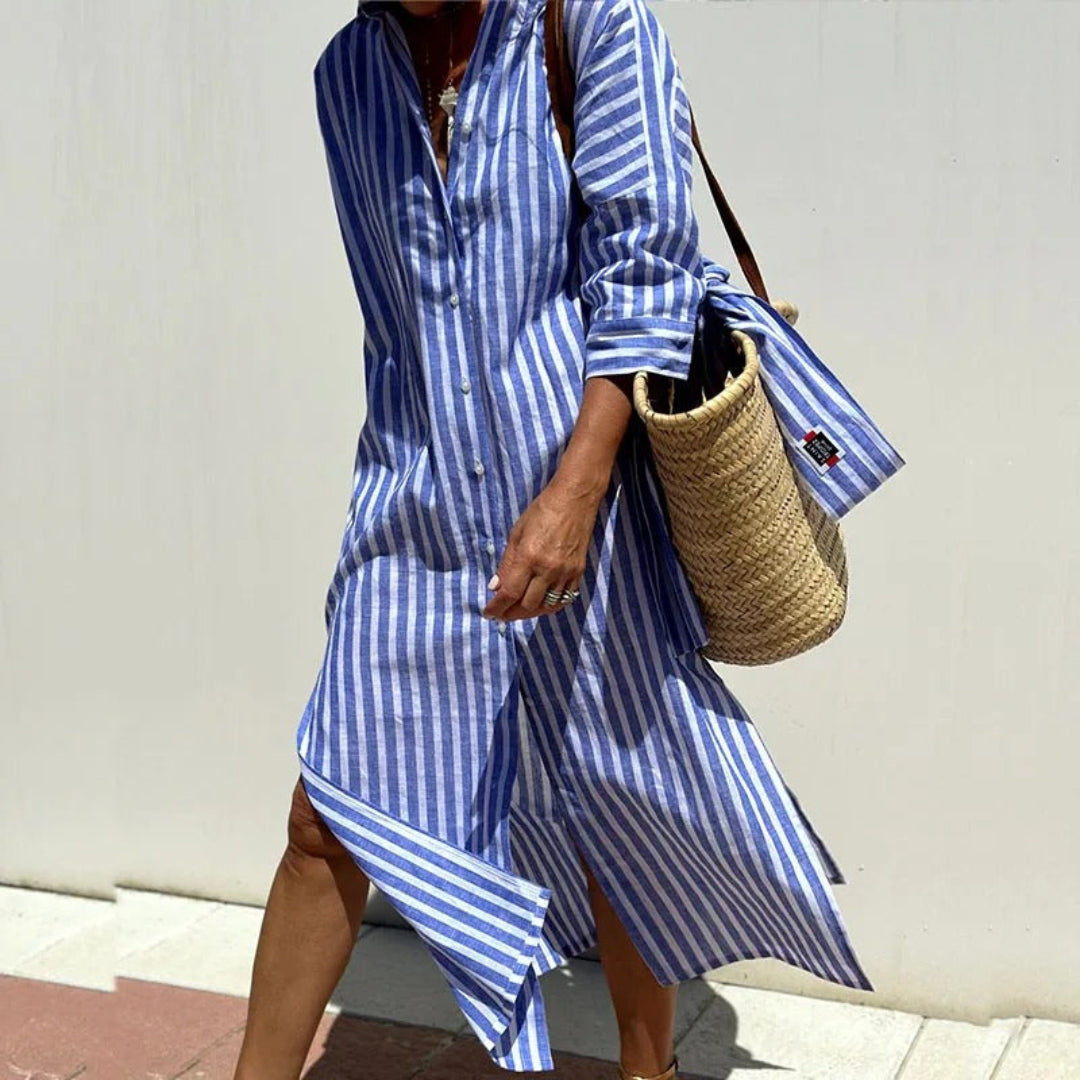 Amelie | Elegant Striped Summer Dress