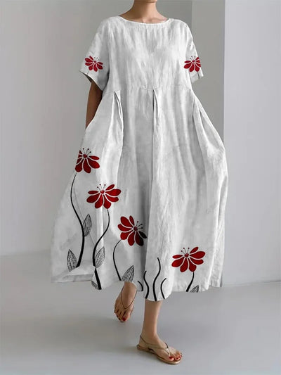 Rosalie | Summery Loose Dress with Enchanting Botanical Print