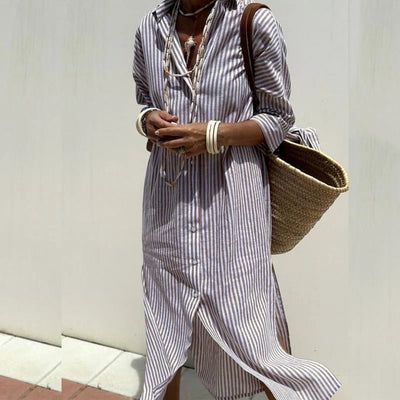 Amelie | Elegant Striped Summer Dress