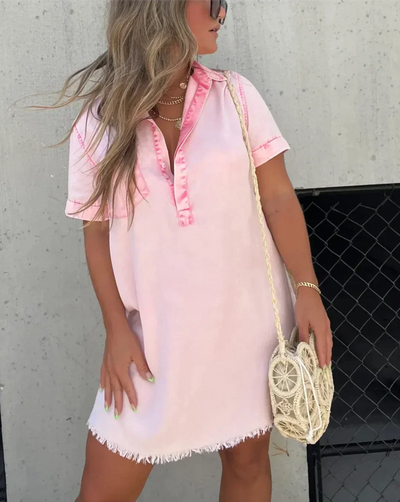 Vera | Elegant Denim Shirt Dress