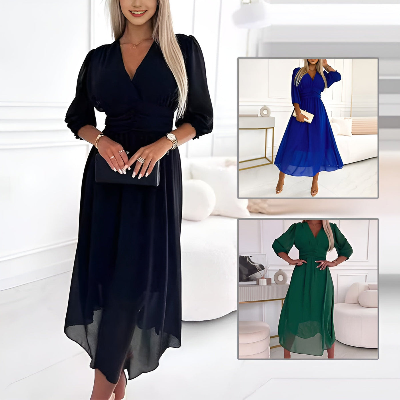 Chiara | Elegant Summer Dress Made from Ultra-Light Silk Chiffon