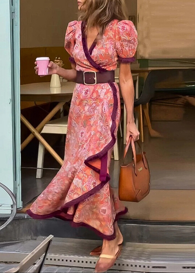 Charlotte | Elegant Pink Maxi Dress