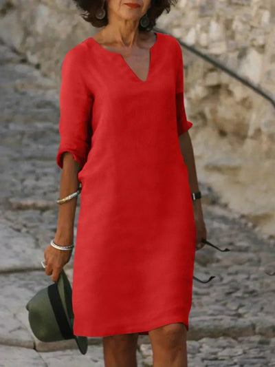 Beatrice | Elegant Dress with Raised V-Neck