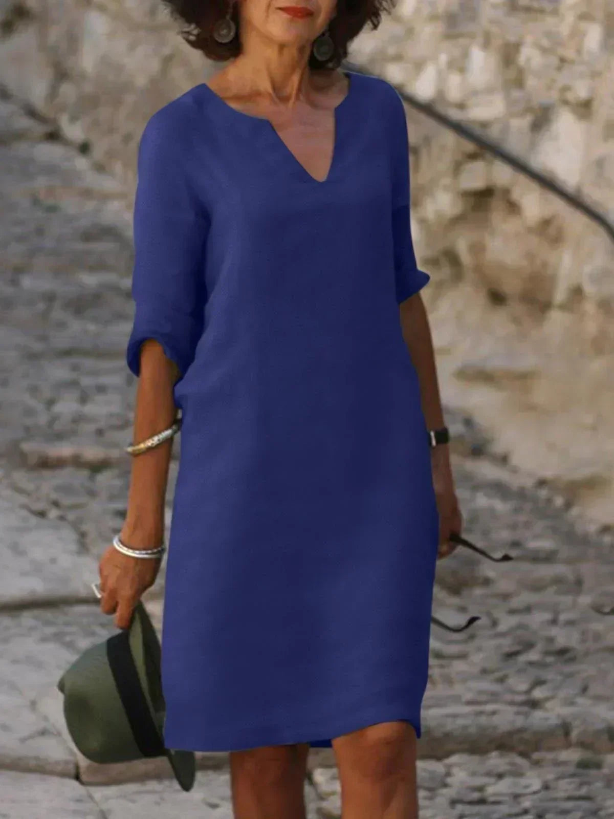 Beatrice | Elegant Dress with Raised V-Neck