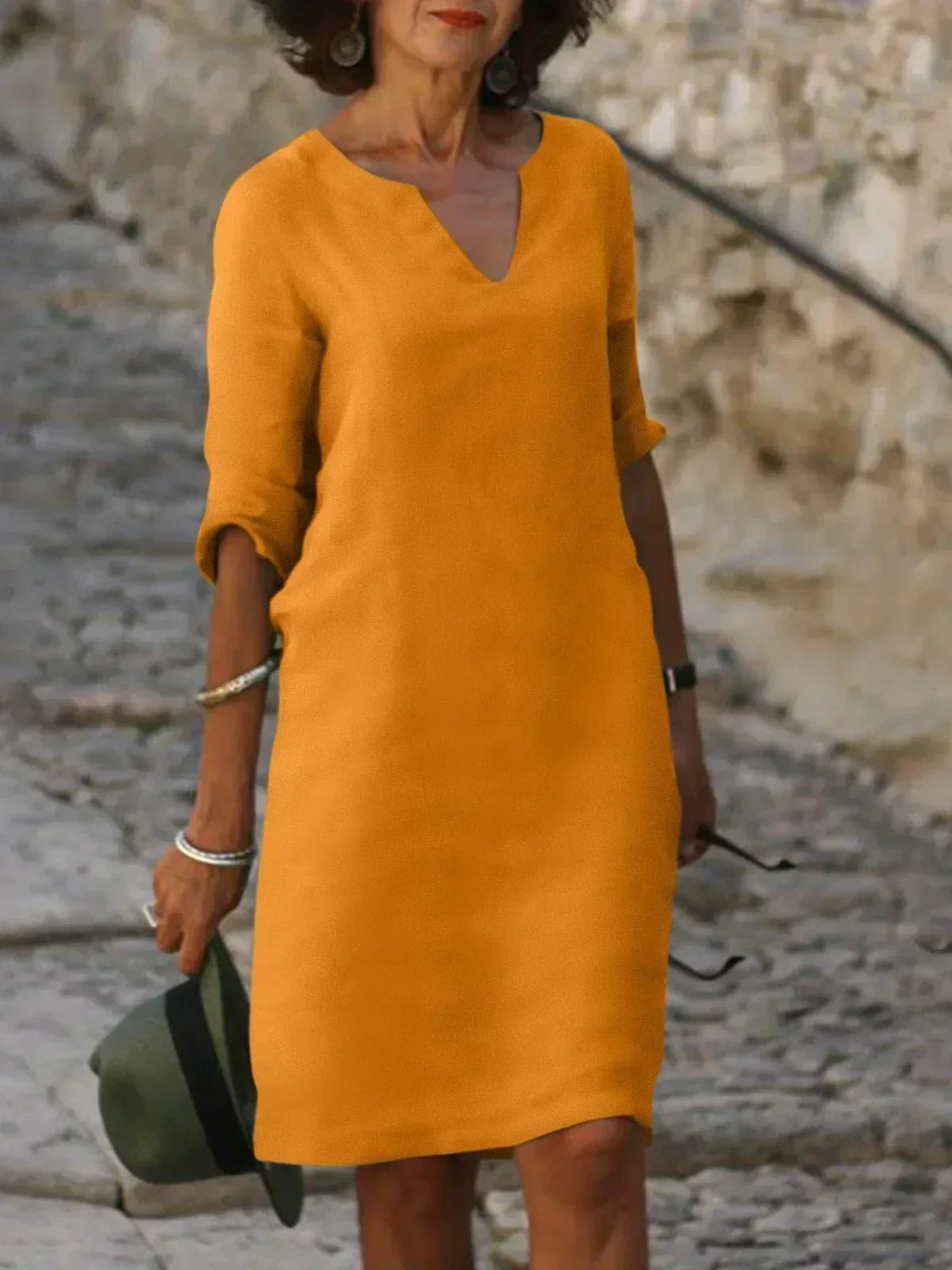 Beatrice | Elegant Dress with Raised V-Neck
