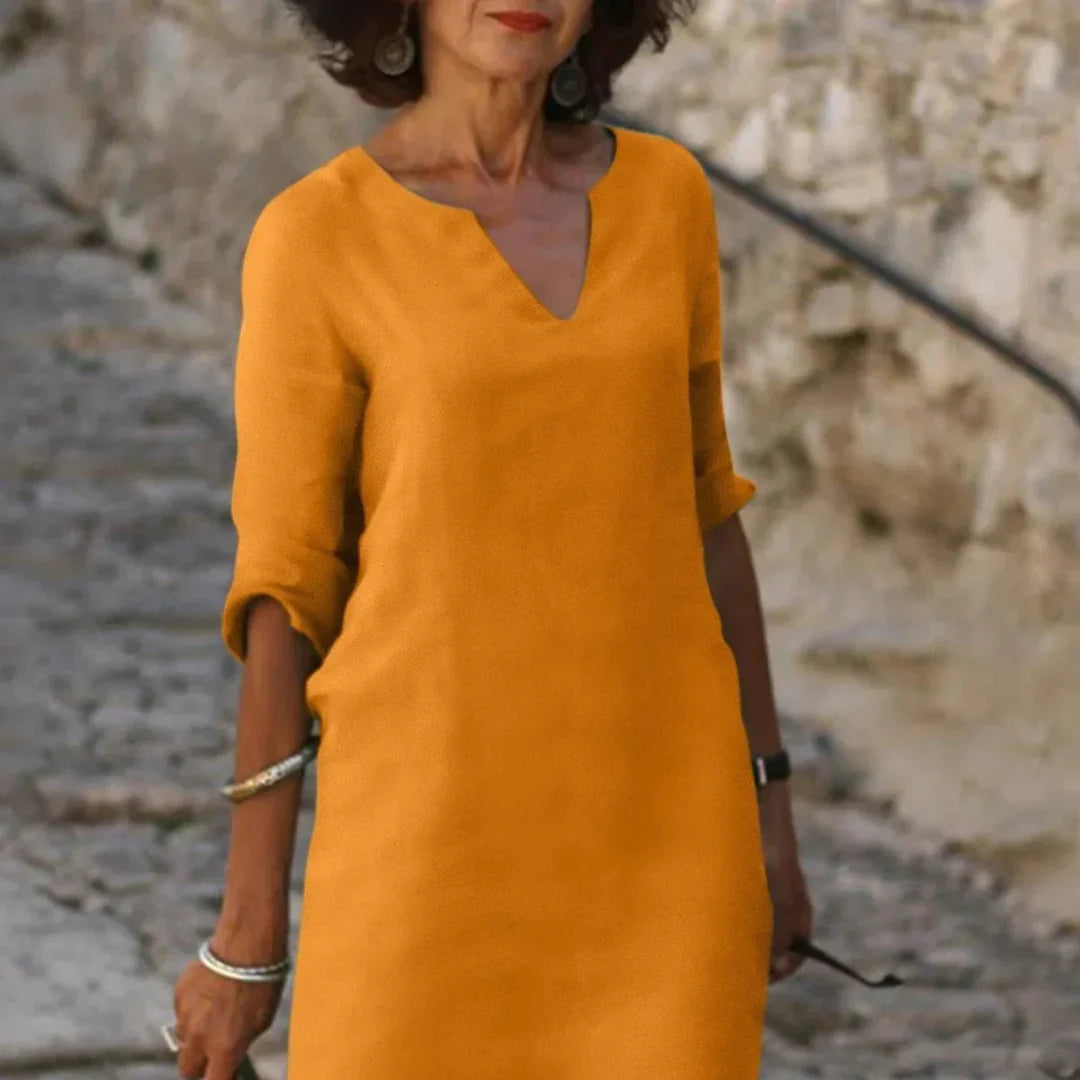 Henrietta | V-neck dress that covers the belly
