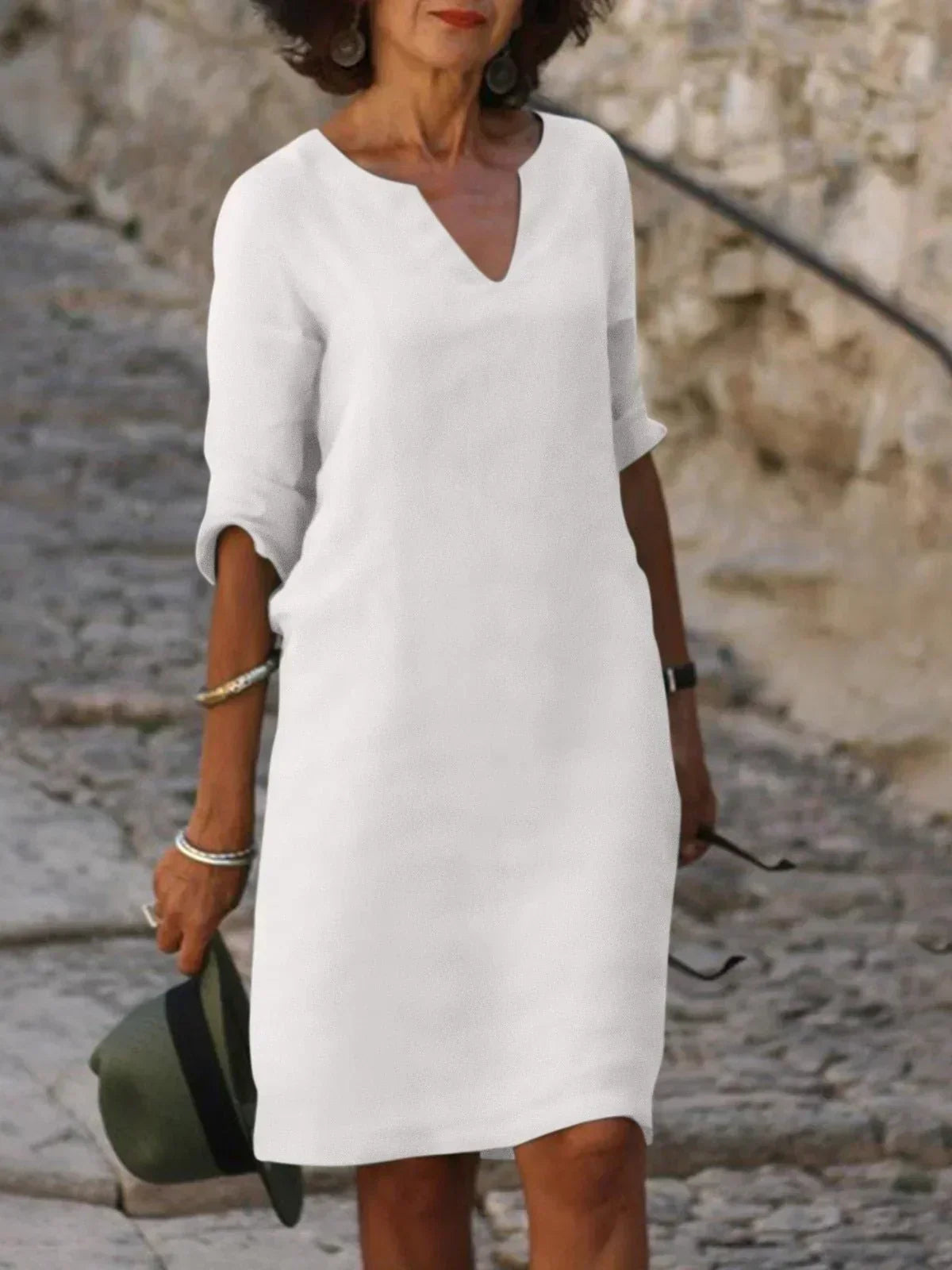 Beatrice | Elegant Dress with Raised V-Neck
