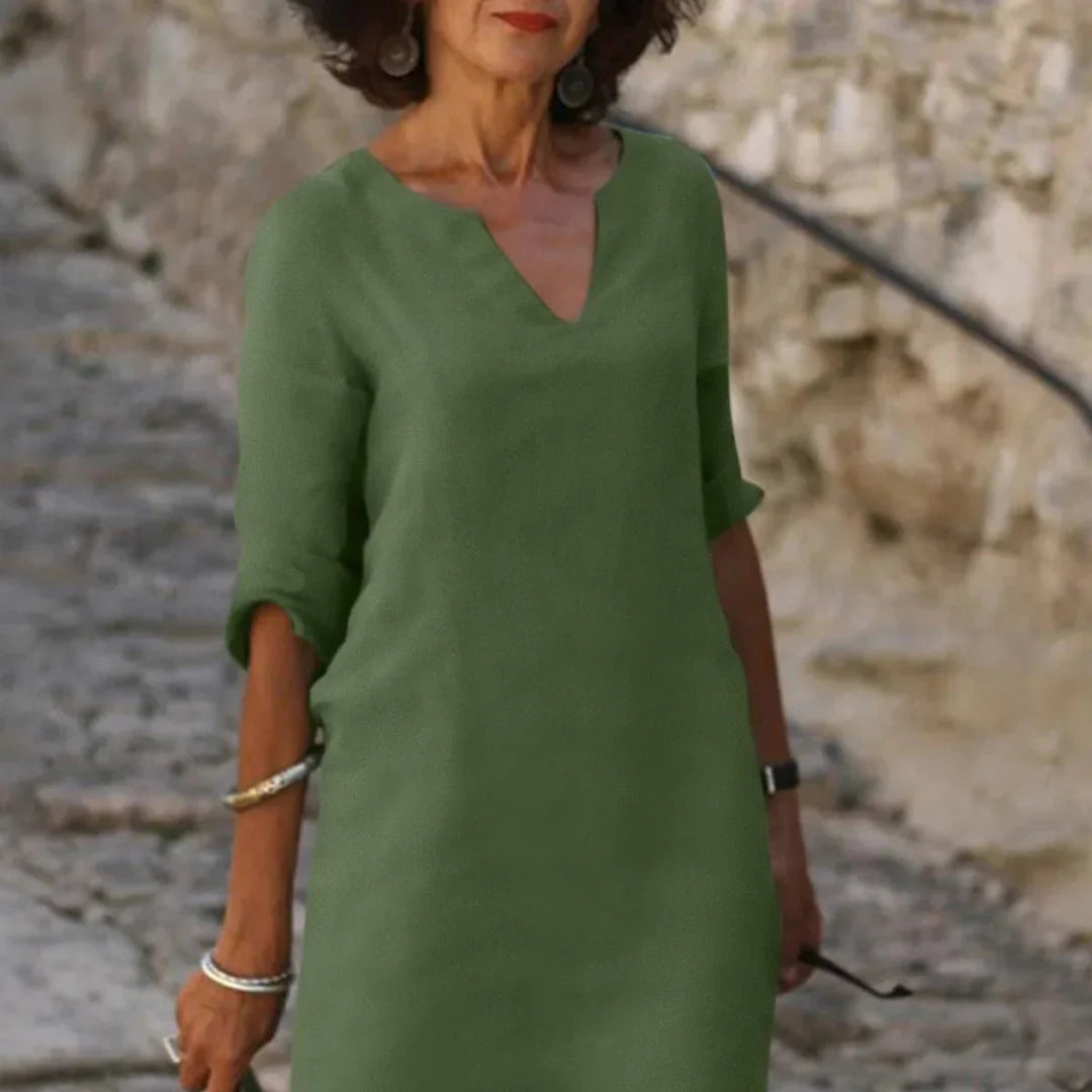 Henrietta | V-neck dress that covers the belly